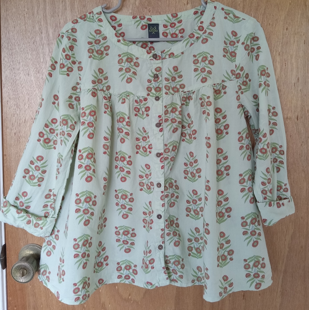 100% Cotton long sleeved blouse